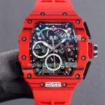 Swiss Quality Richard Mille RM50-03 McLaren F1 Carbon Watch Red Rubber Strap